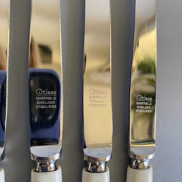 Vintage Cutlass Sheffield England Steak Knife 6 Pc Set - Picture 4 of 8